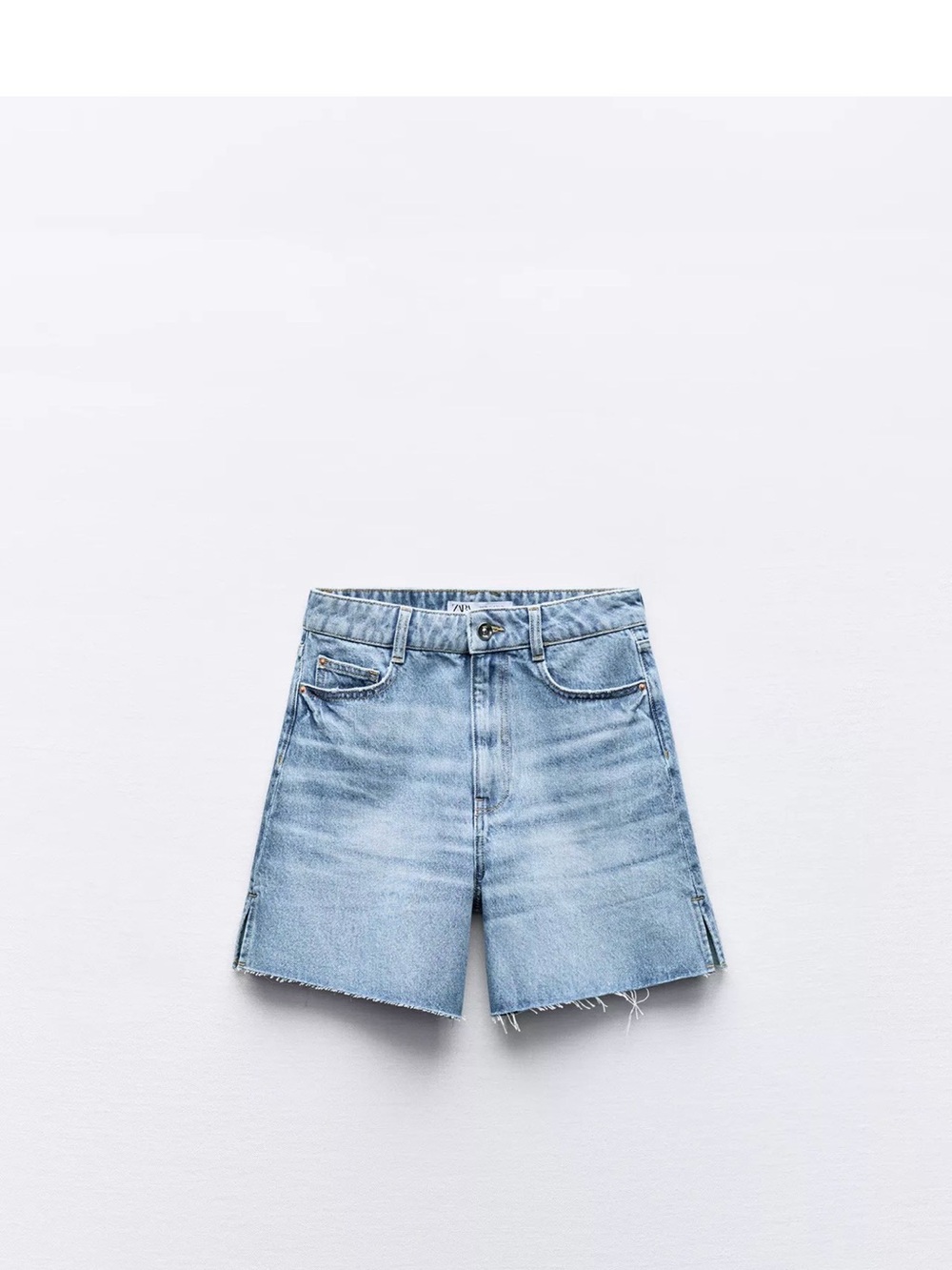 Zara Light Wash Denim Cutoff Shorts